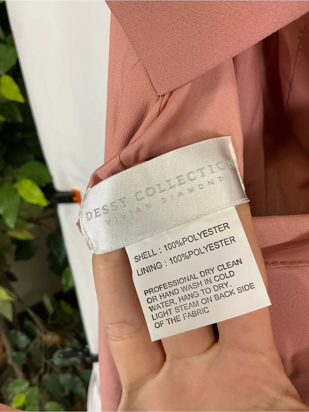 Dessy Collection One-Shoulder Rose Pink Gown - Picture 5 of 7